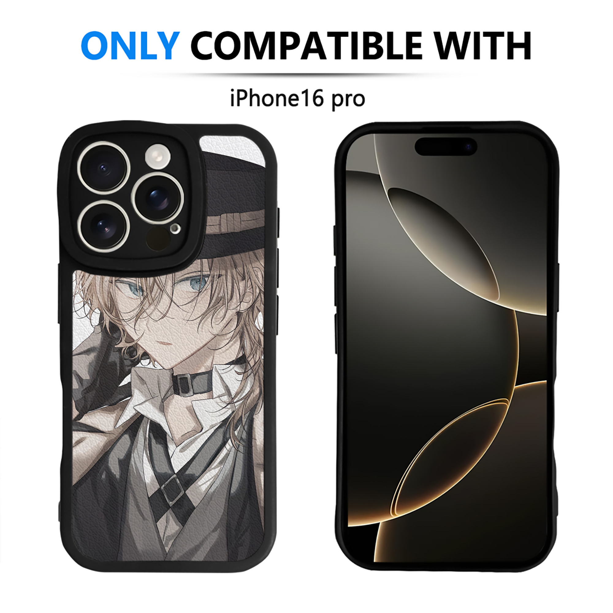 （画像用） 文豪ストレイドッグス Bungo Stray Dogs 【iPhone 16シリーズ対応】シリコンスマホケース（レザー調） 材質：シリコン